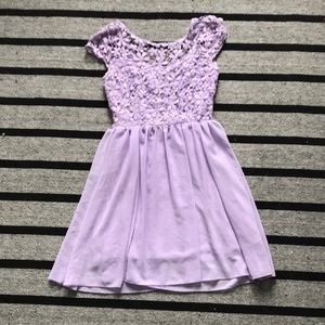 Lilac Lace Skater Dress
